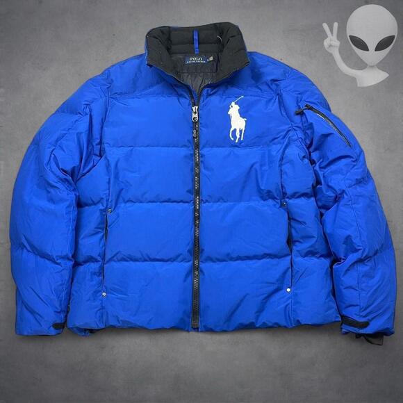 Ralph Lauren Other - Polo Ralph Lauren XL Blue Duck Down Puffer Ski Jacket Big Pony Vintage